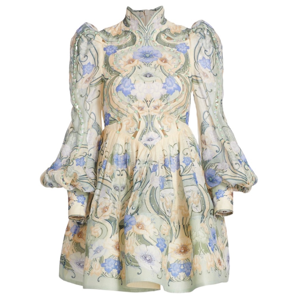 Rhythm Poppy Silk-Blend Mini Dress